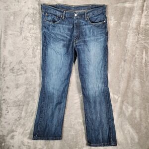 Levi's 514 Jeans Men's 38X29 (Tag 38X30) Blue Zip Up Straight Wide Leg